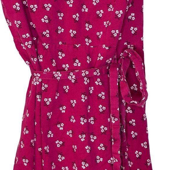 Draper James Magenta Floral Flounce‎ Wrap Dress Size 2 - Picture 4 of 4